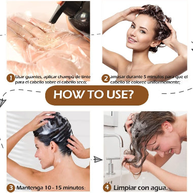 Champú tinte canas Dark Brown