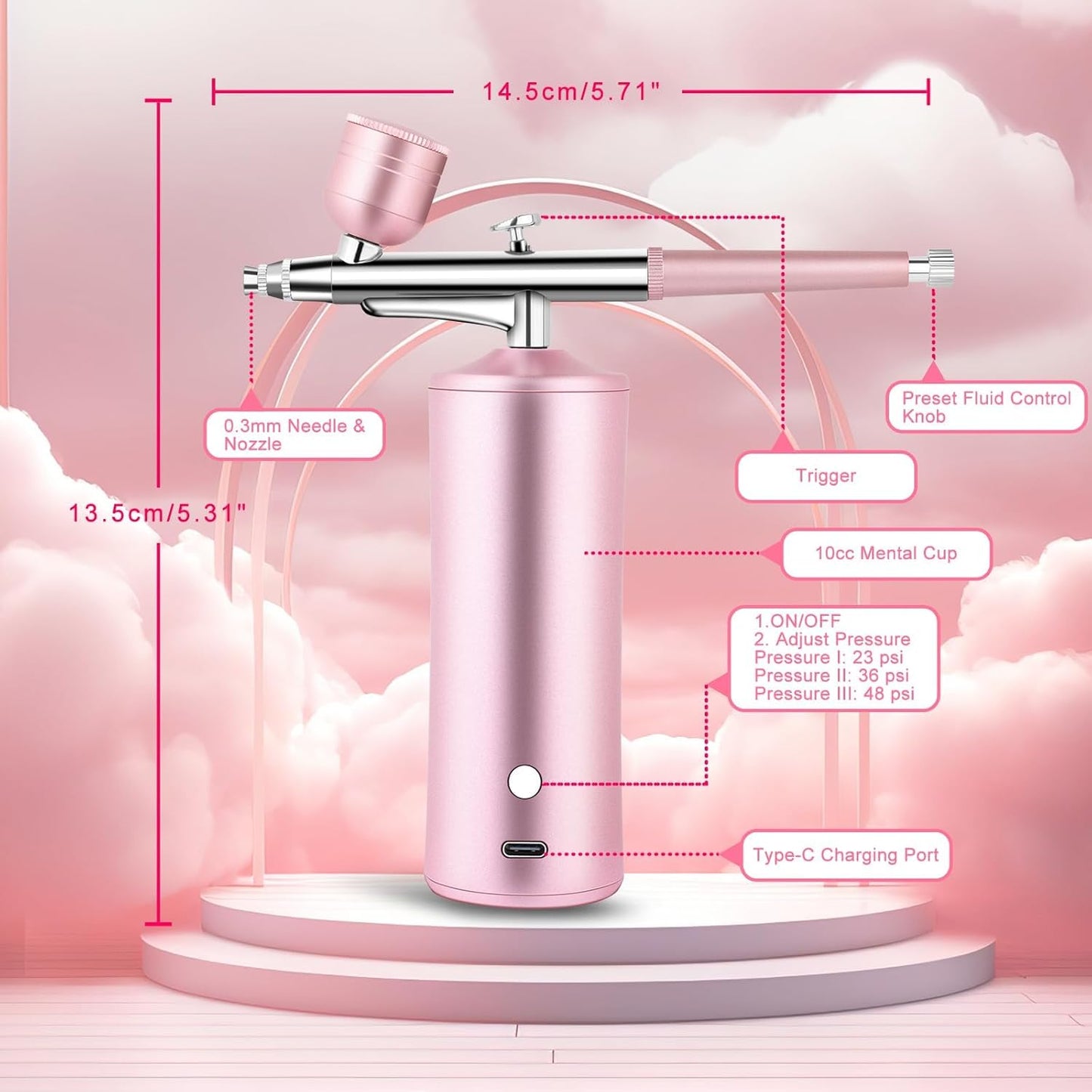 Kit Aerógrafo Eléctrico para uñas