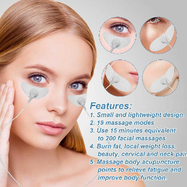 Masajeador facial eléctrico con parche de estimulación