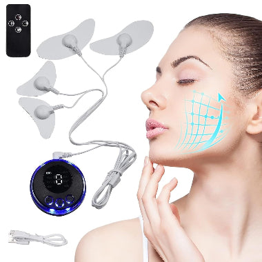 Masajeador facial eléctrico con parche de estimulación