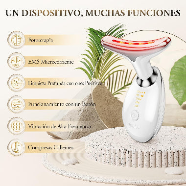 Masajeador facial y de cuello blanco