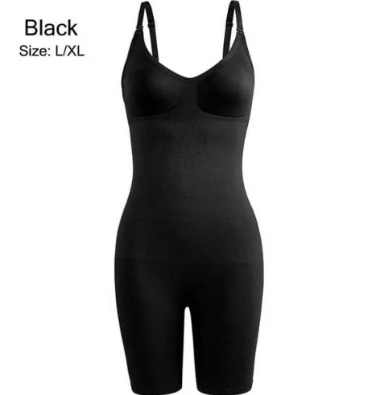 Body sin costuras para mujer negro L/XL