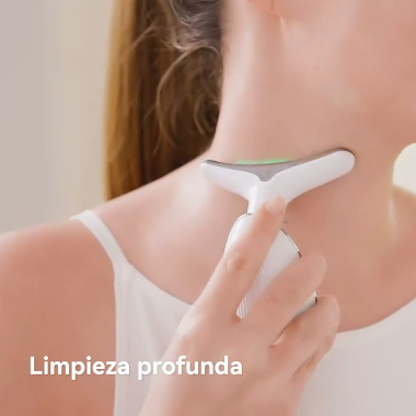 Masajeador facial y de cuello blanco