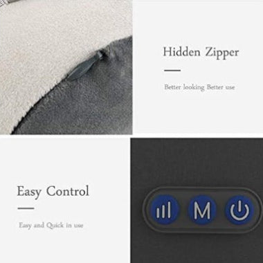 Cojín de masaje eléctrico para cuello gris/blanco