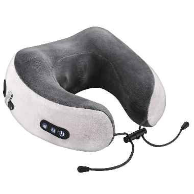 Cojín de masaje eléctrico para cuello gris/blanco
