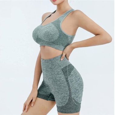 Conjunto deportivo mujer 2pcs verde talla única